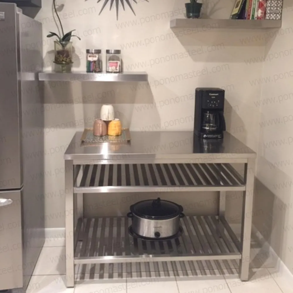 Metal shelves 53"- 57" (cm. 135 - 145) made-to-order floating shelves Ponoma®