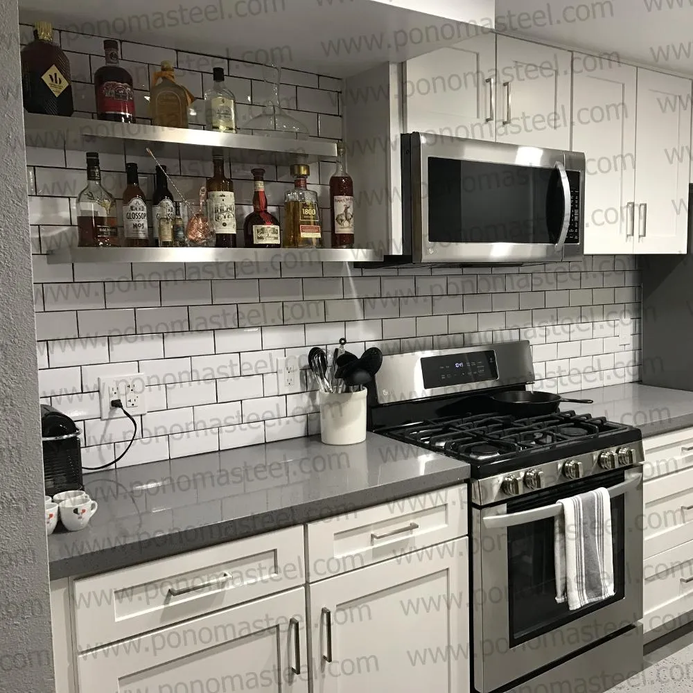 Metal shelves 53"- 57" (cm. 135 - 145) made-to-order floating shelves Ponoma®