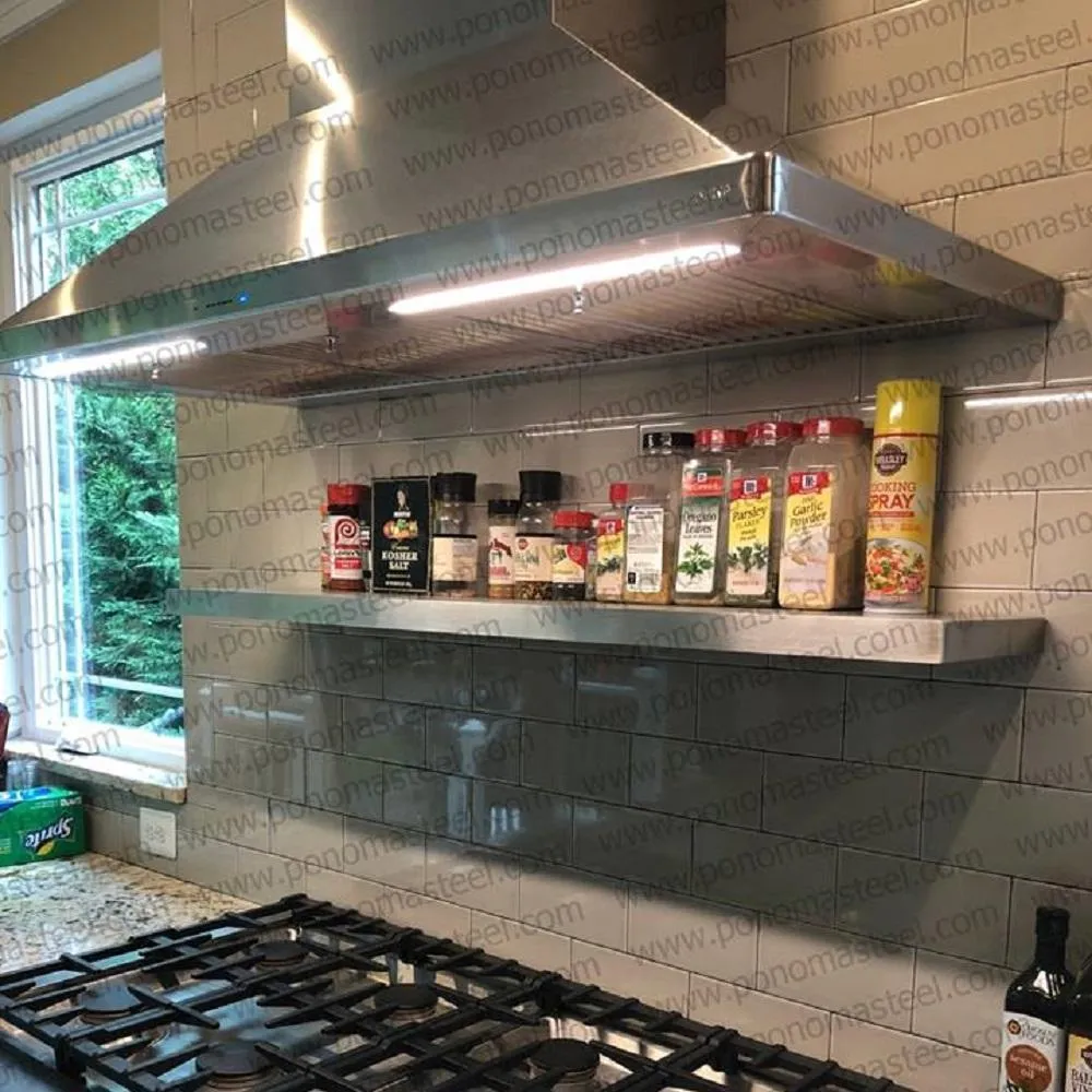 Metal shelves 53"- 57" (cm. 135 - 145) made-to-order floating shelves Ponoma®