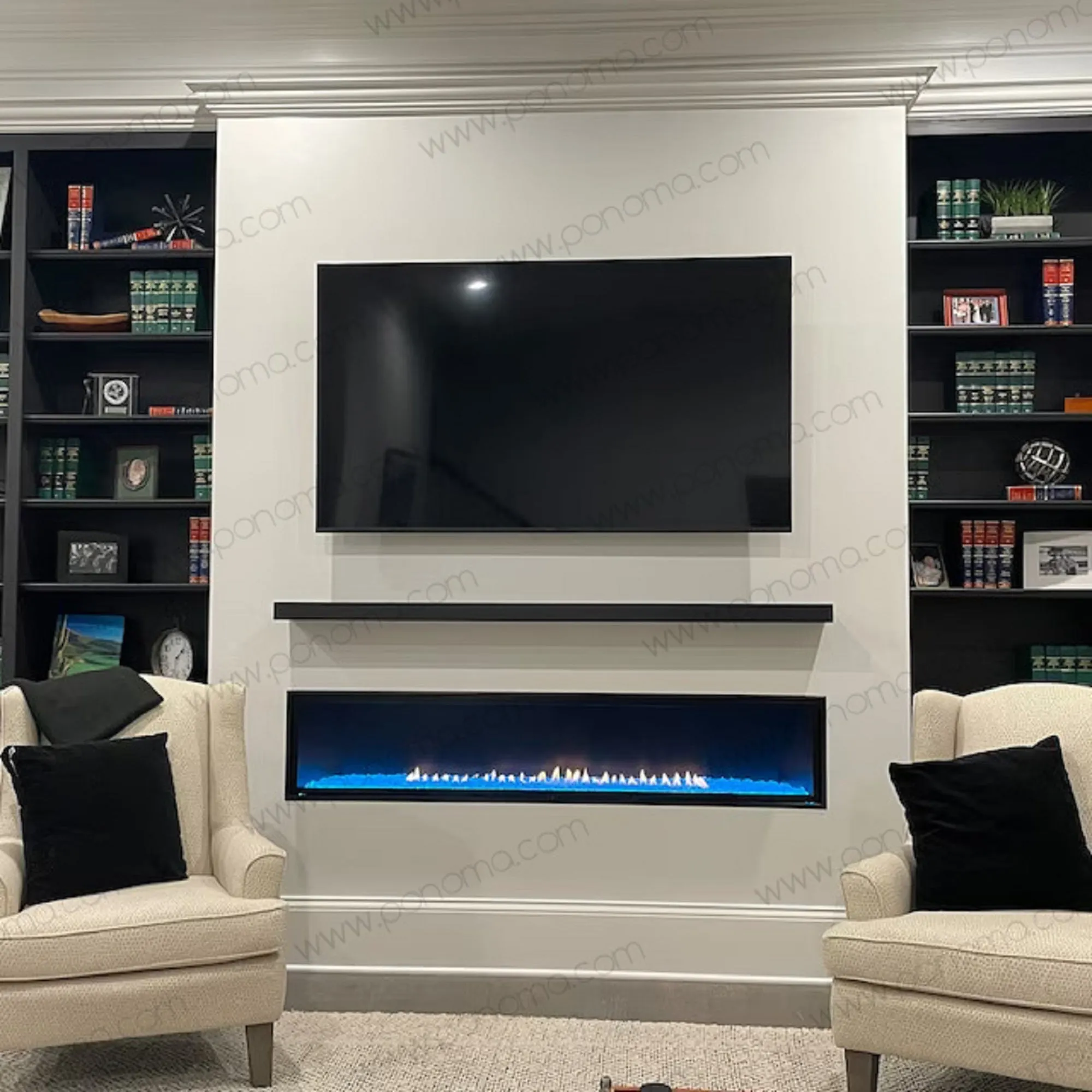 Metal shelves 53"- 57" (cm. 135 - 145) made-to-order floating shelves Ponoma®