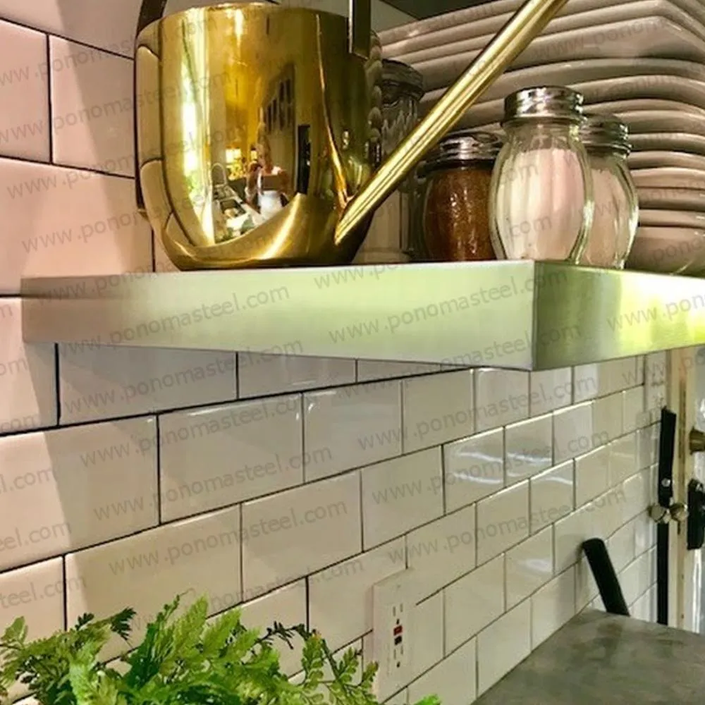 Metal shelves 53"- 57" (cm. 135 - 145) made-to-order floating shelves Ponoma®
