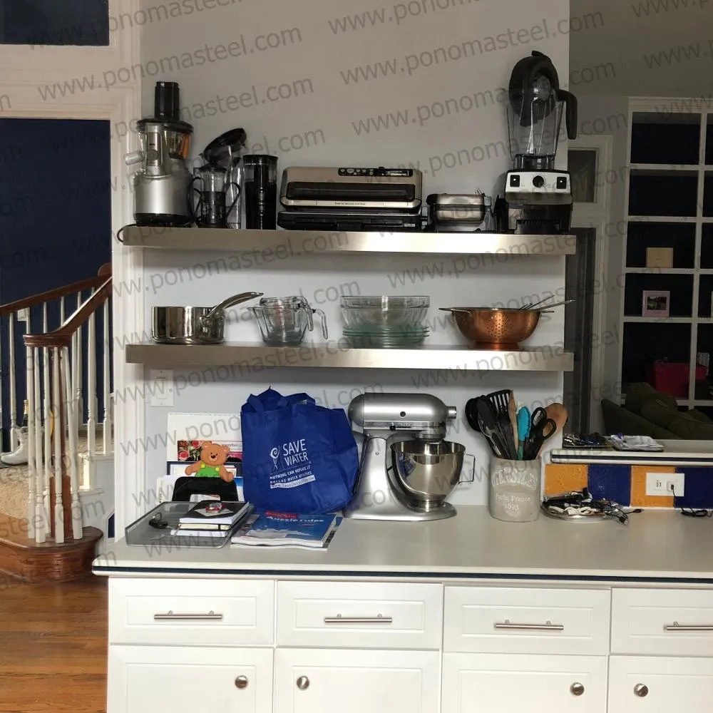 Metal shelves 53"- 57" (cm. 135 - 145) made-to-order floating shelves Ponoma®