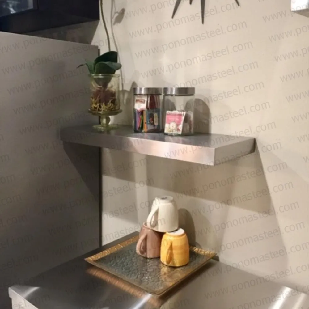 Metal shelves 53"- 57" (cm. 135 - 145) made-to-order floating shelves Ponoma®