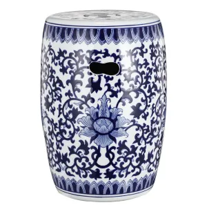 Ming Blue &amp; White Ceramic Stool