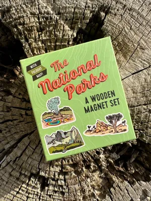 National Parks Wooden Magnet Set