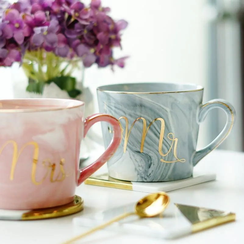 Natural Marble Porcelain Coffee Mug