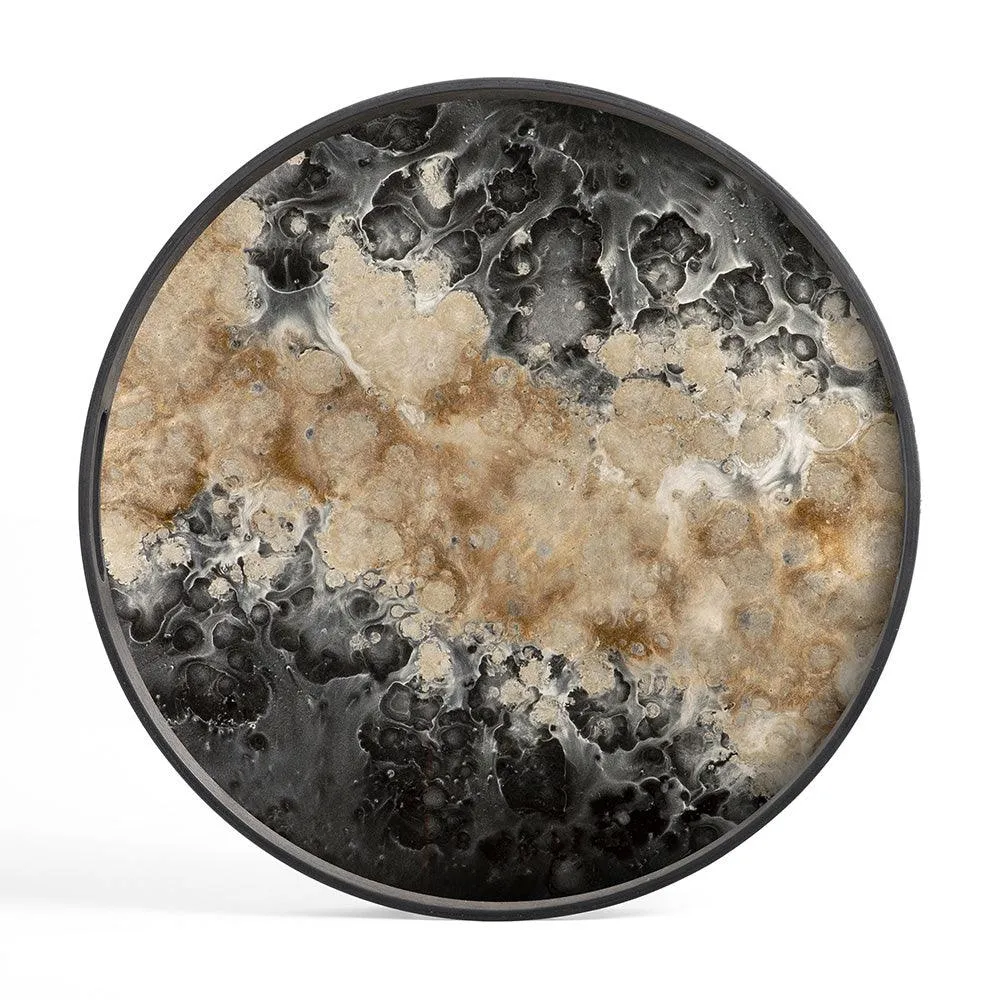 Organic Small Round Glass Tray