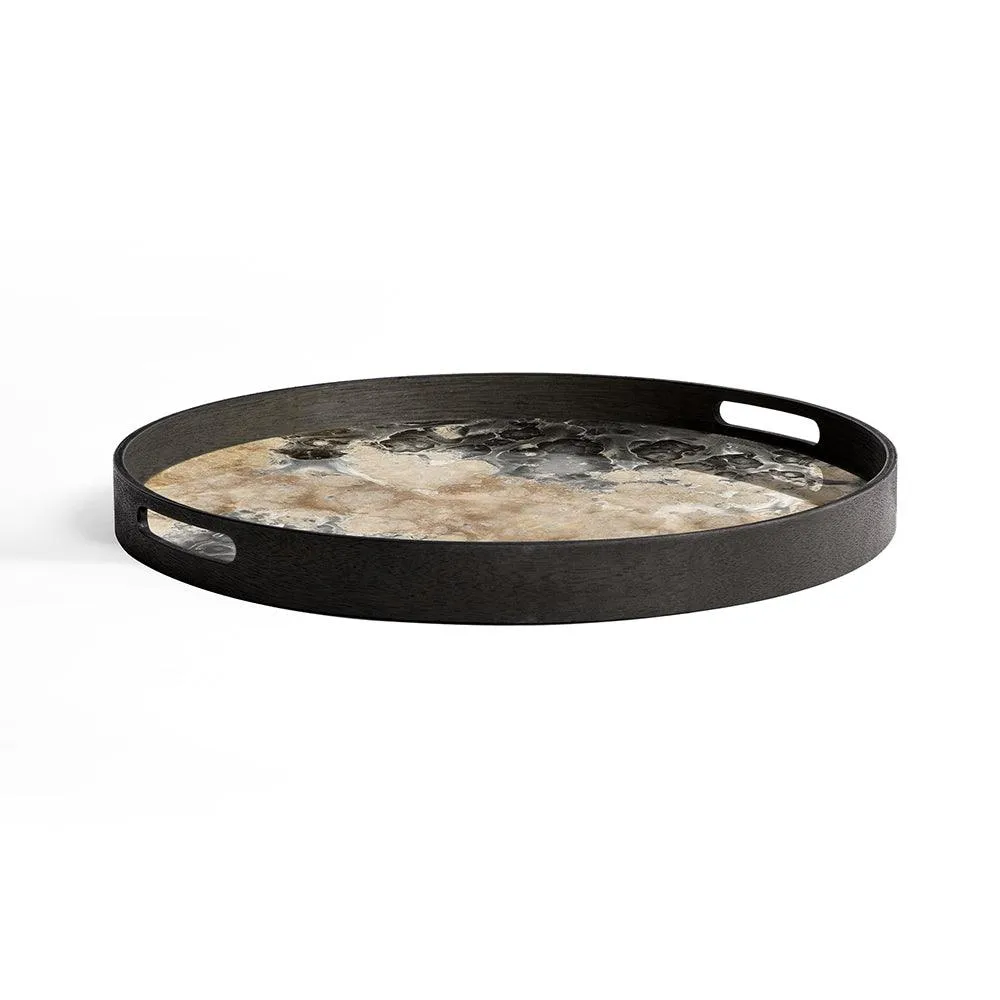 Organic Small Round Glass Tray
