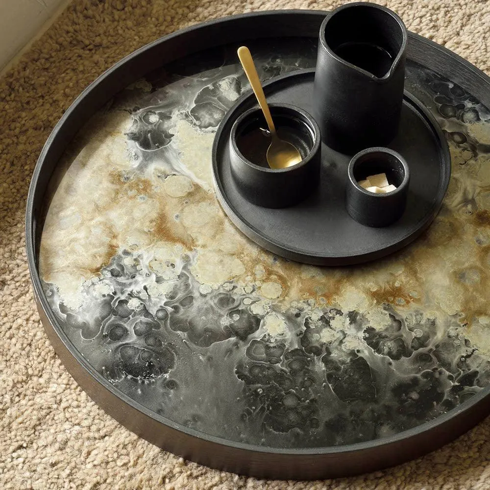 Organic Small Round Glass Tray