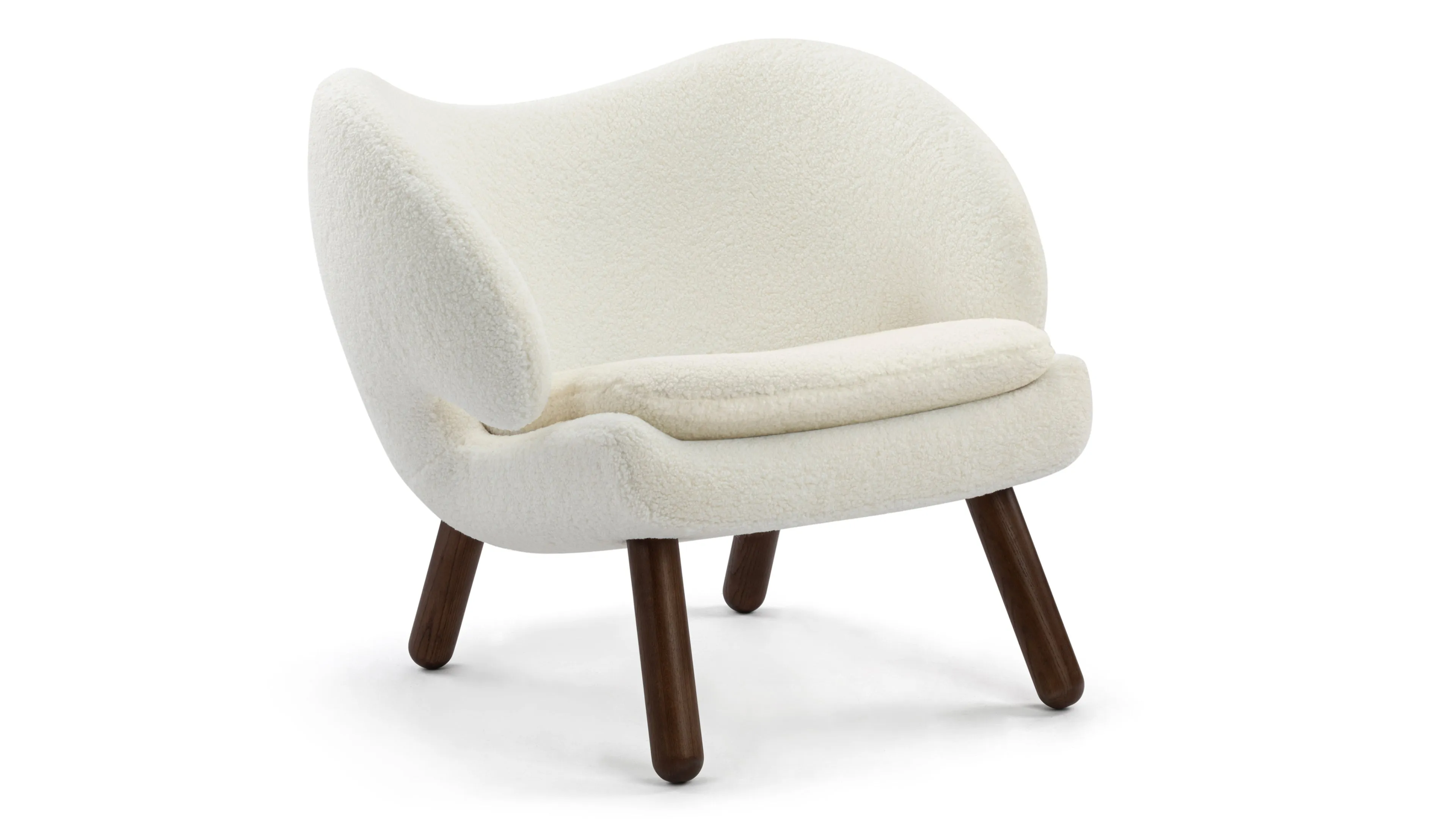 Pelican - Pelican  Lounge Chair, White Sherpa