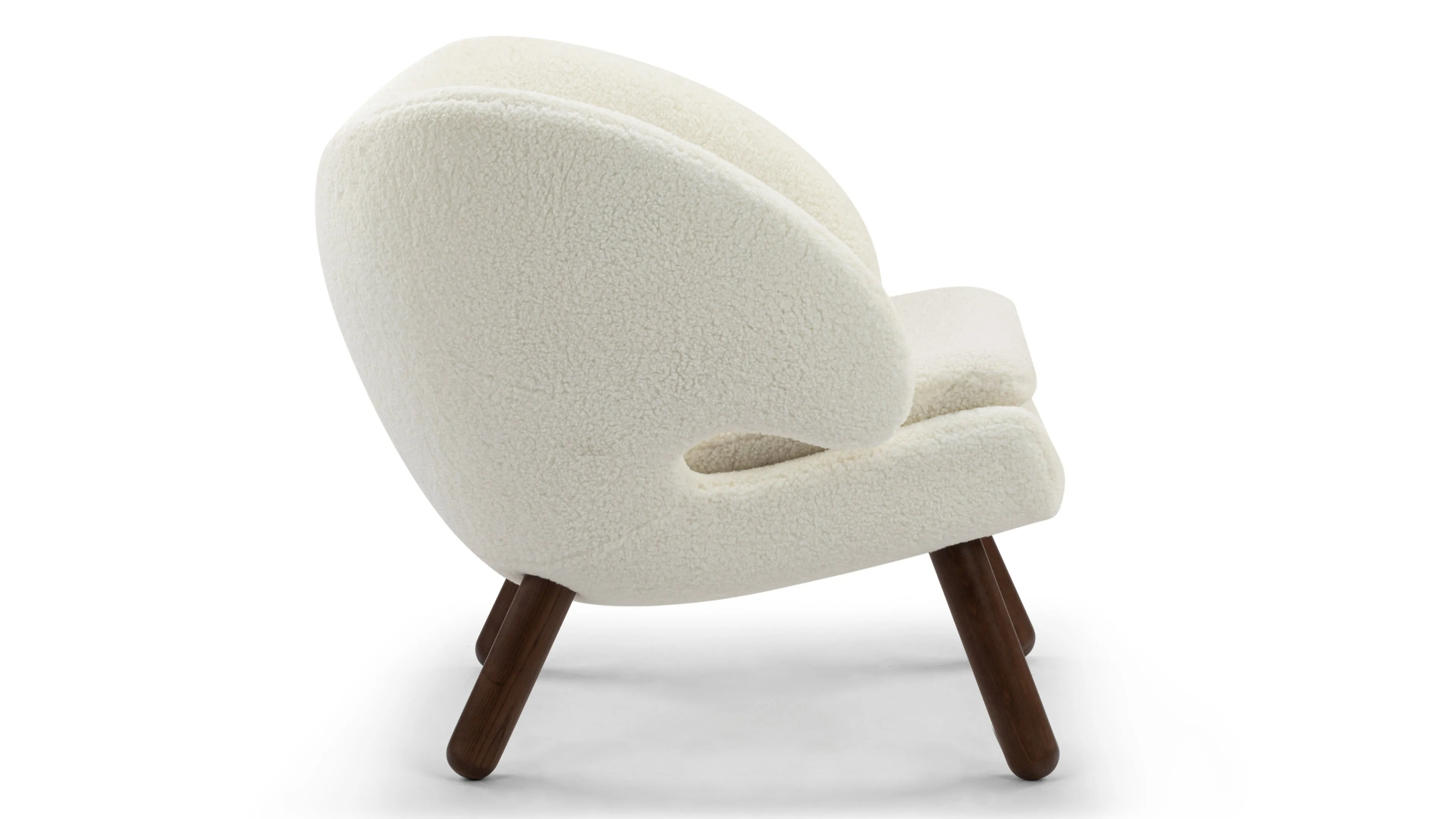 Pelican - Pelican  Lounge Chair, White Sherpa
