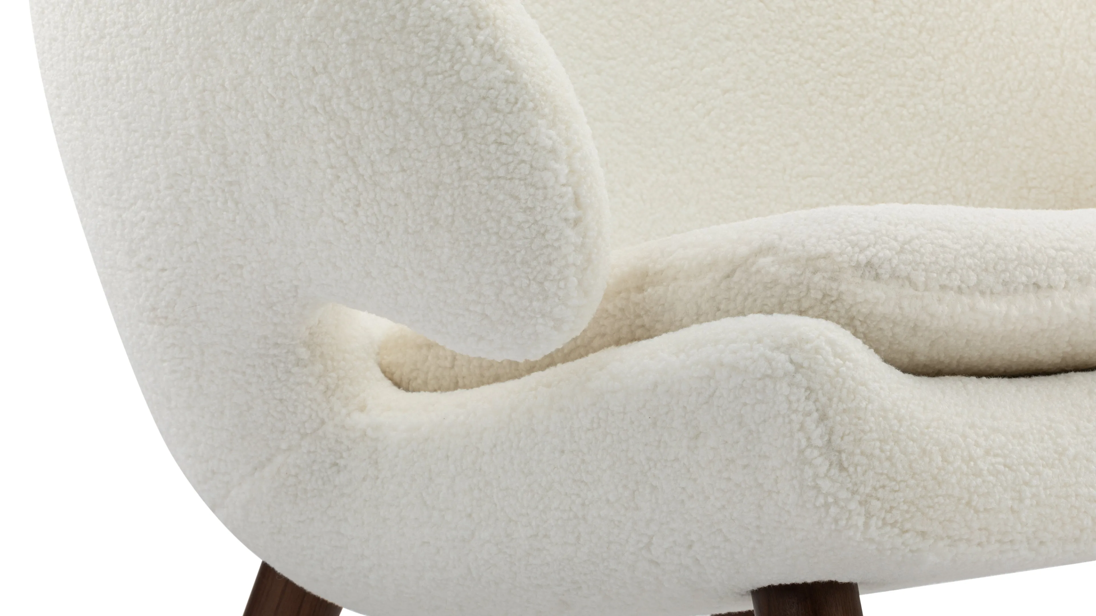 Pelican - Pelican  Lounge Chair, White Sherpa
