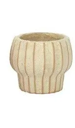 Pintuck Natural Ceramic Pot