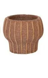 Pintuck Natural Ceramic Pot