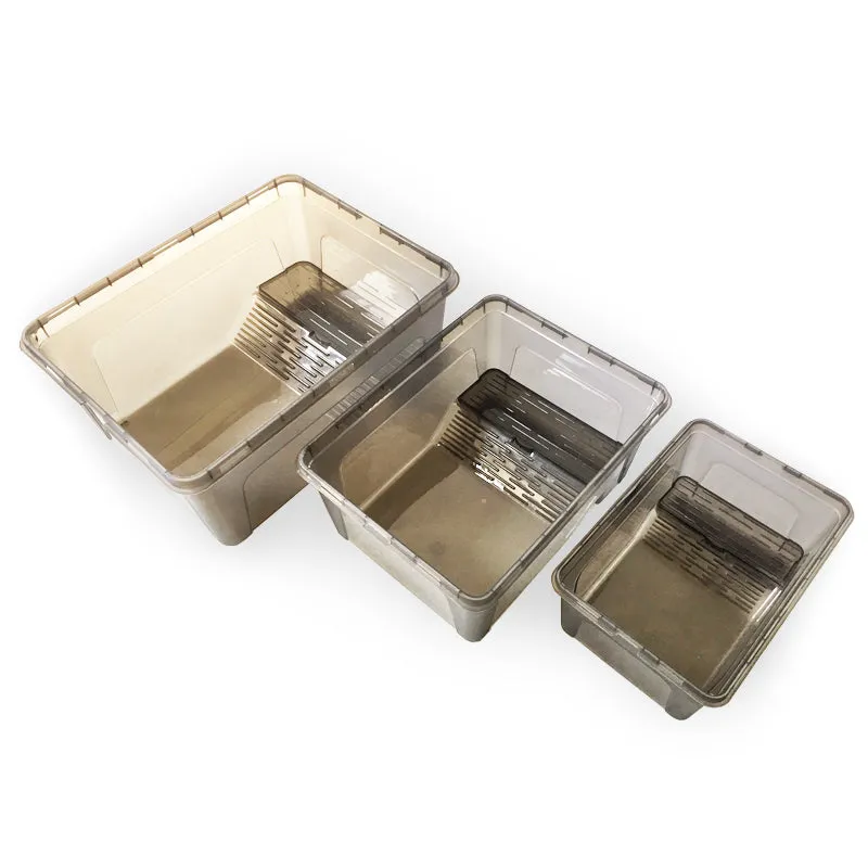 Plastic Turtle Tank w/platform Black