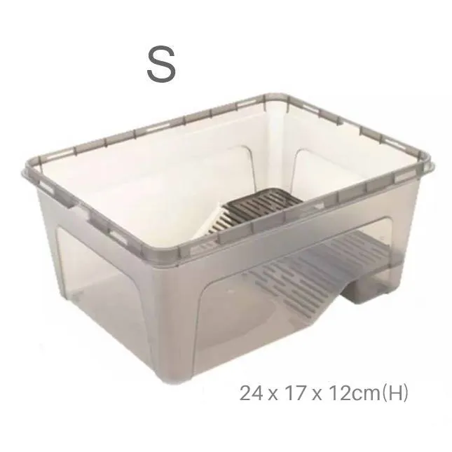 Plastic Turtle Tank w/platform Black