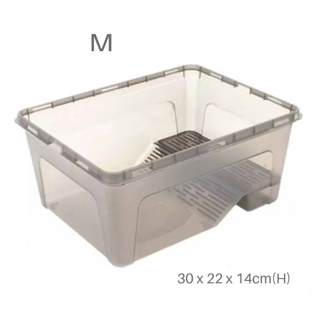 Plastic Turtle Tank w/platform Black