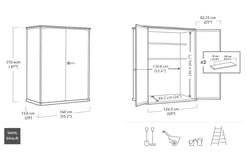 PRE ORDER: DEC. - Keter Cortina Alto Shed