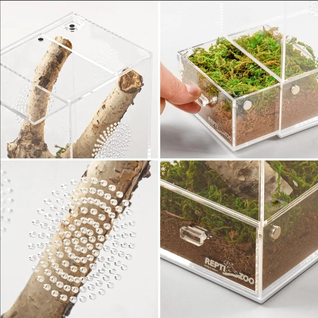REPTIZOO Acrylic Breeding Enclosure ACR Series (Mantis Feeder)