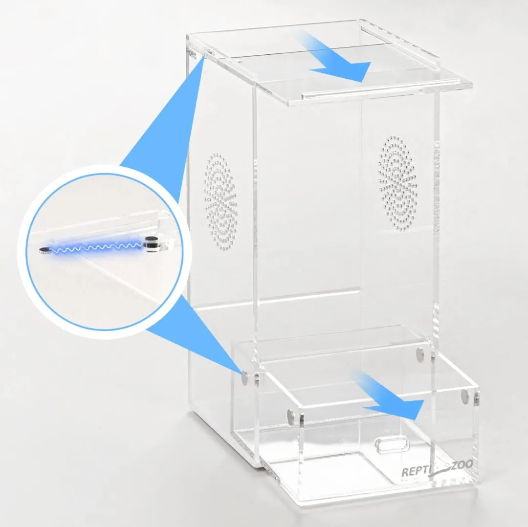 REPTIZOO Acrylic Breeding Enclosure ACR Series (Mantis Feeder)