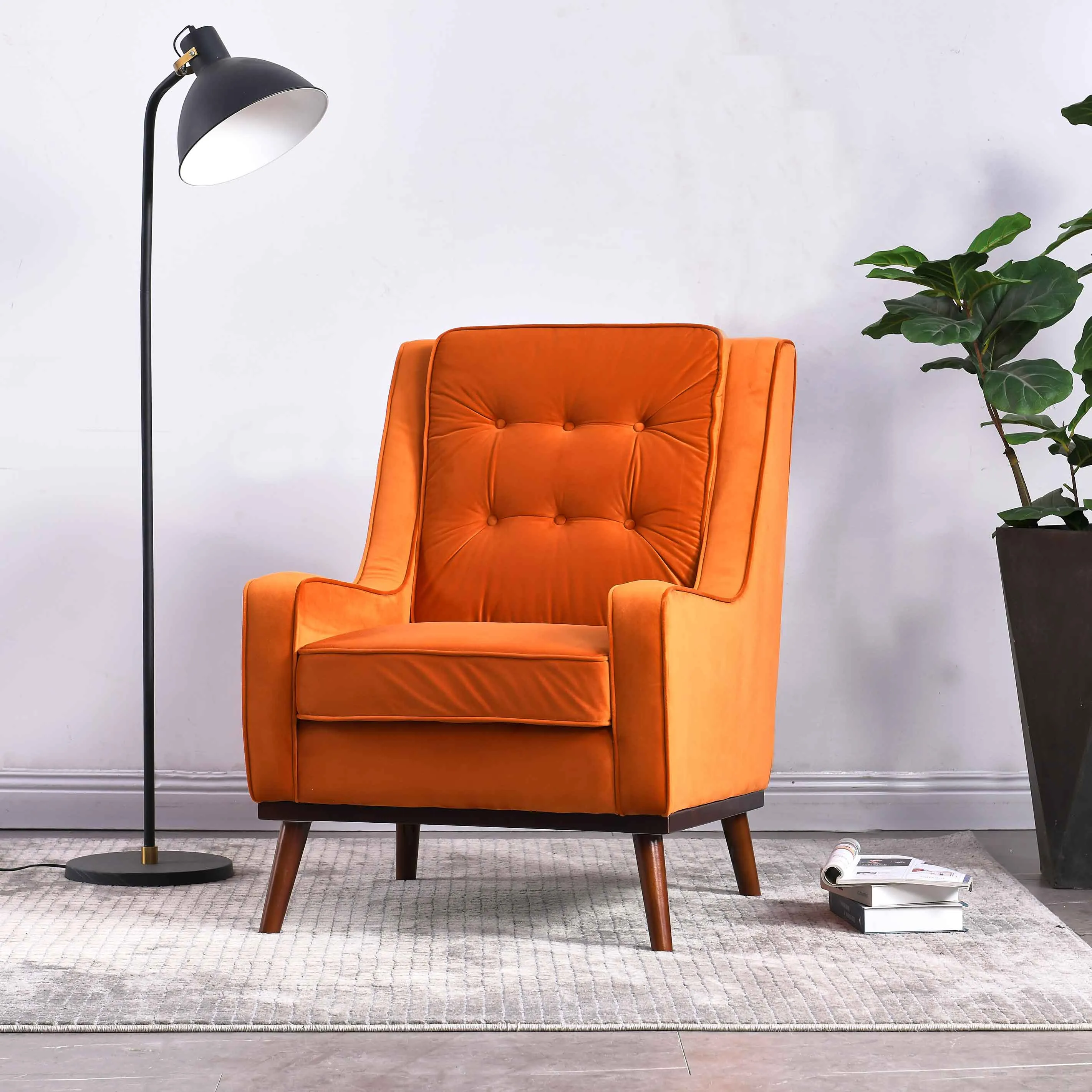 Rubeza Scott Collection Armchair - Burnt Orange