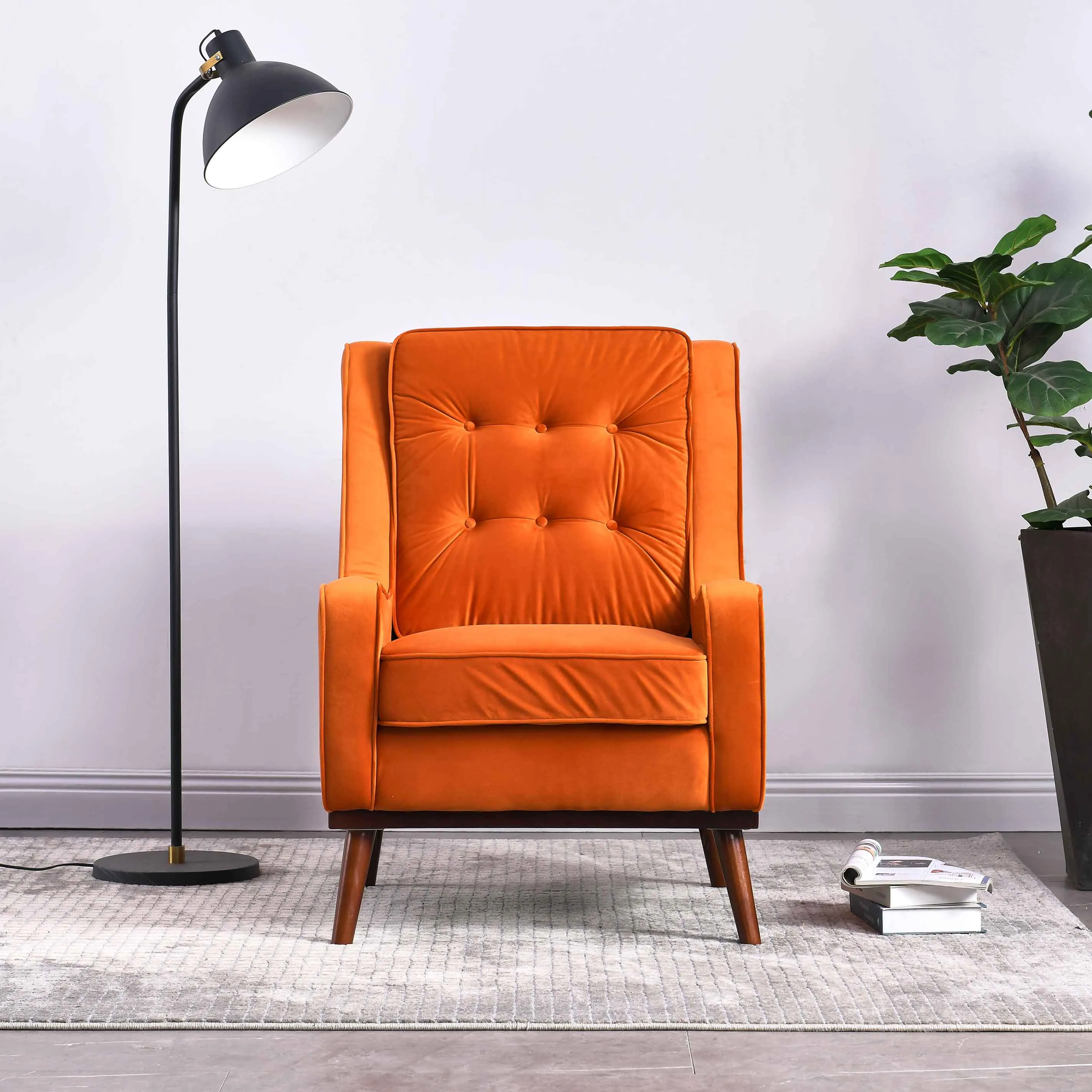 Rubeza Scott Collection Armchair - Burnt Orange