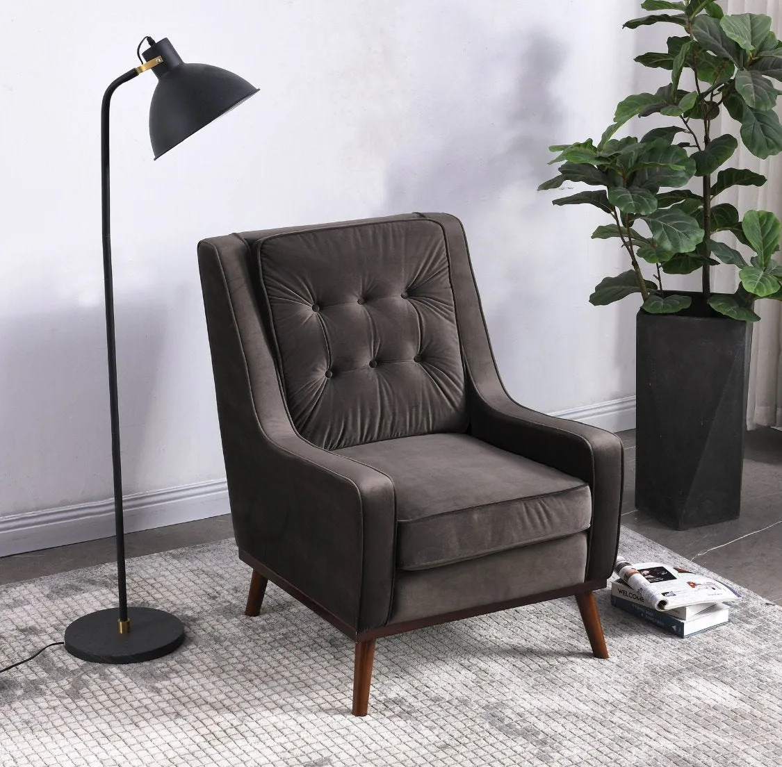 Rubeza Scott Collection Armchair - Iron Grey