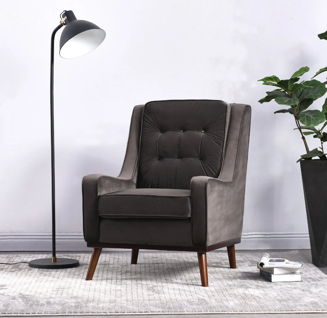 Rubeza Scott Collection Armchair - Iron Grey