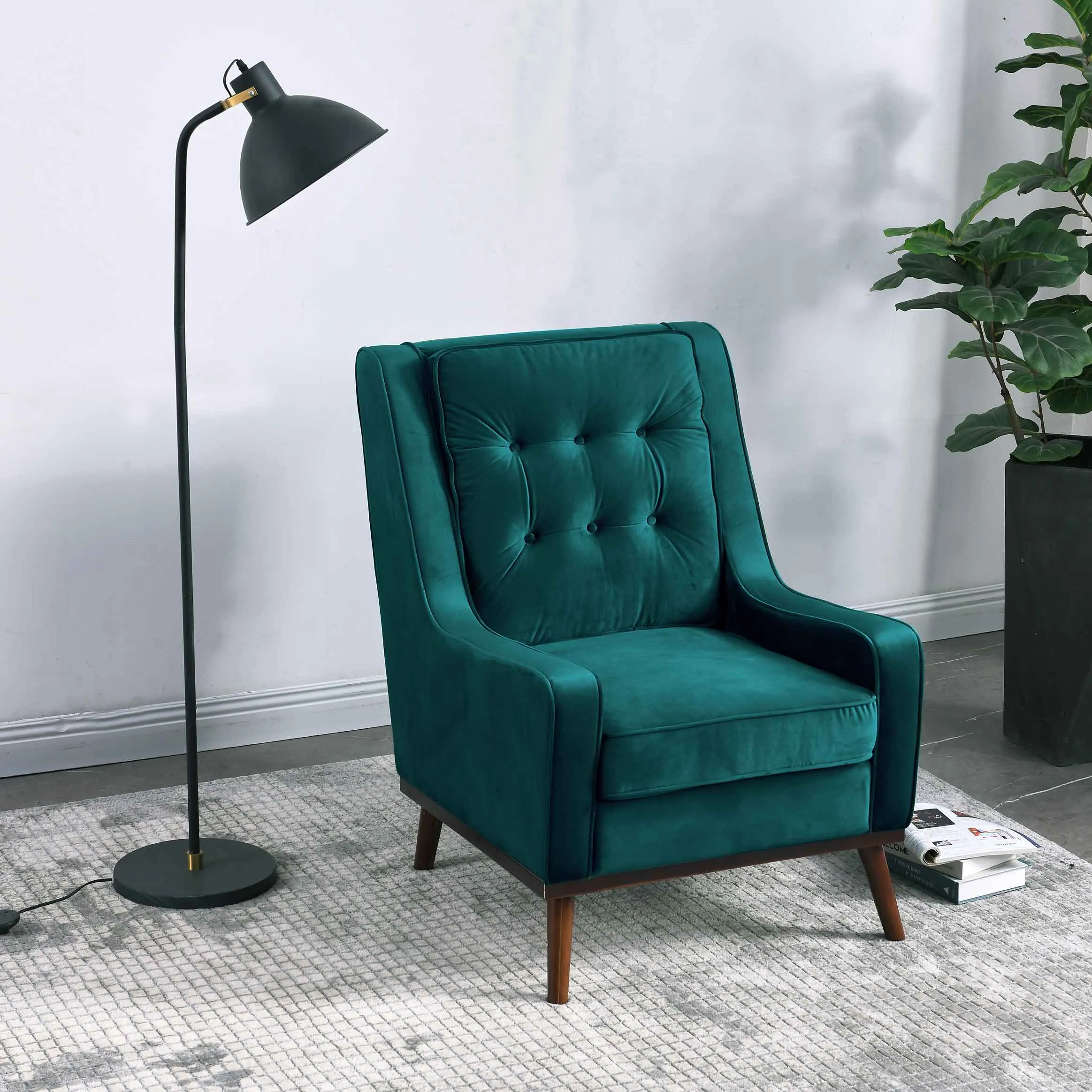 Rubeza Scott Collection Armchair - Ocean Green