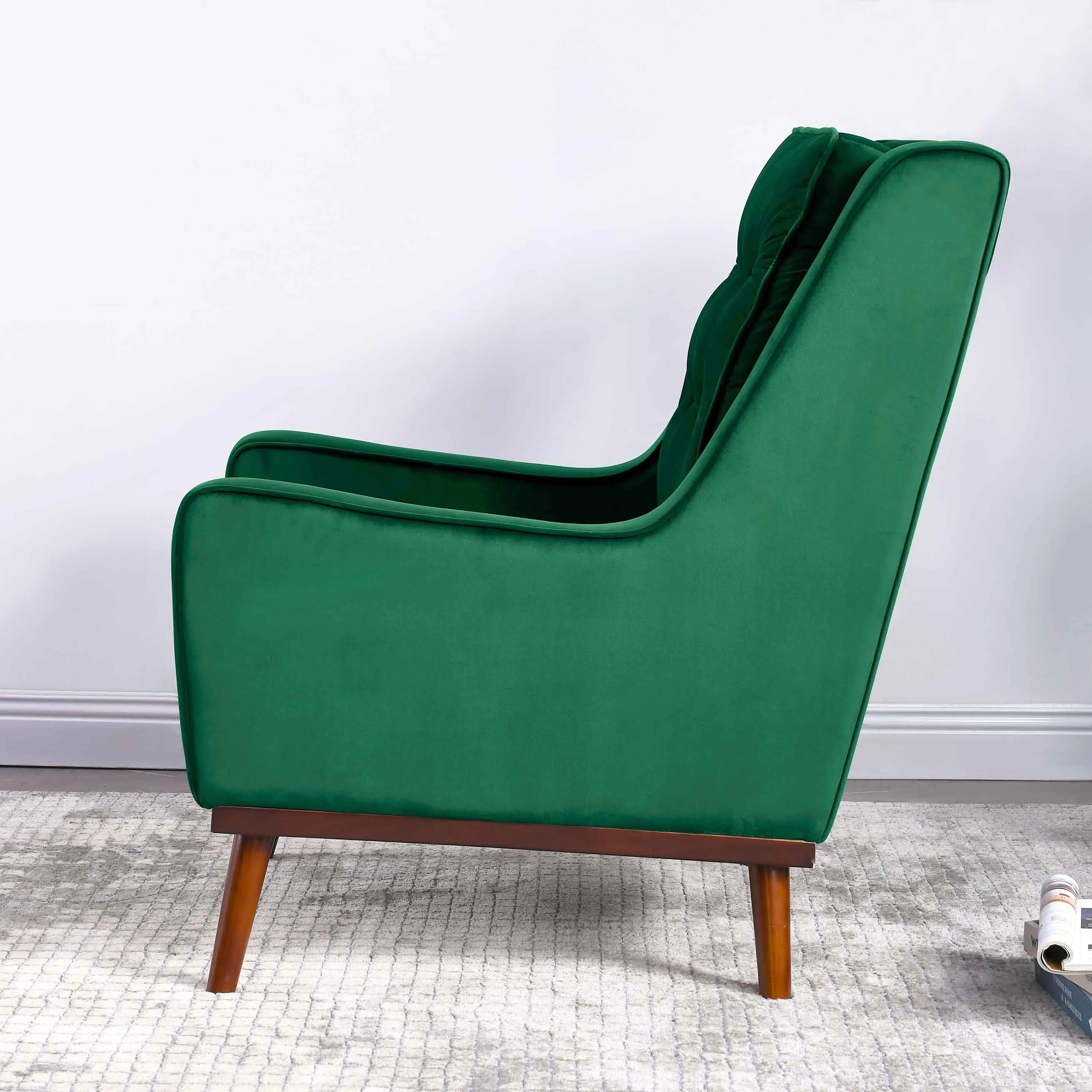 Rubeza Scott Collection Armchair - Super Emerald Green