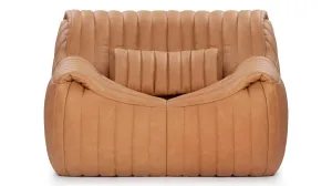 Sandra - Sandra Lounge Chair, Tan Vegan Leather