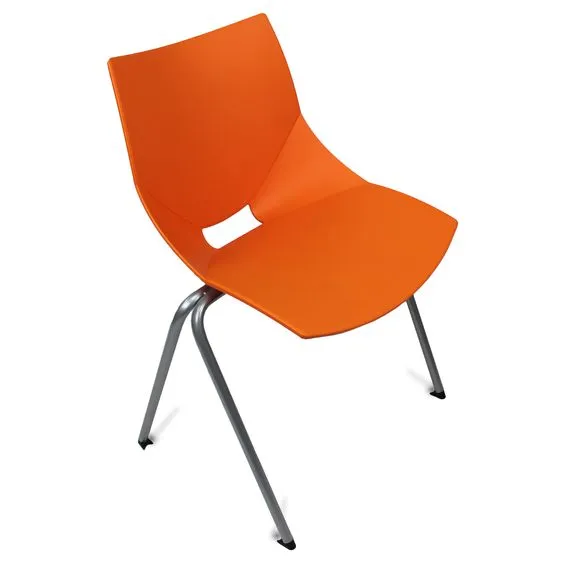 Shell Side or Dining Stackable Chair Plastic White (Set of 2) Set of 2 chairs for $59.95