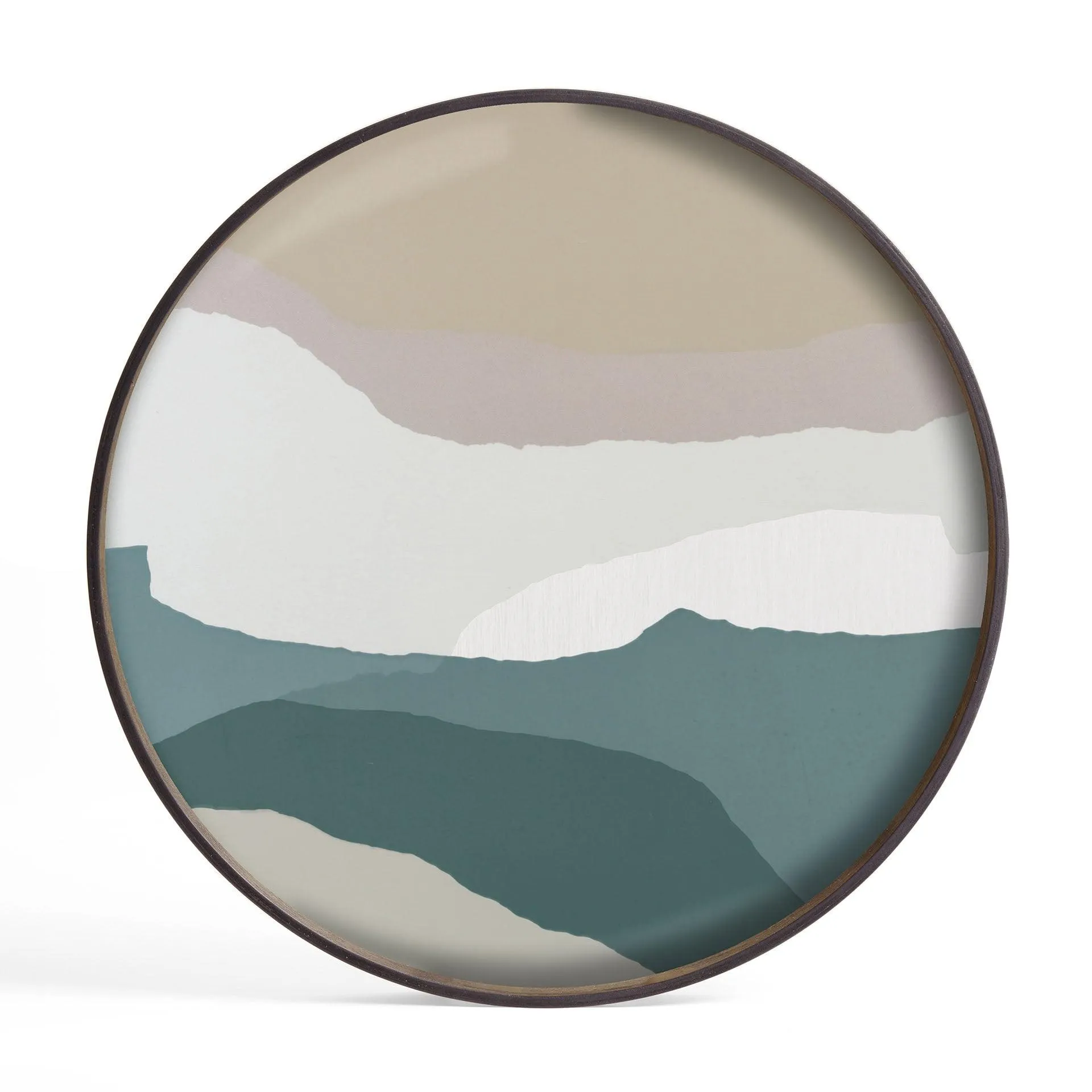 Slate Wabi Sabi Large Round Glass Tray