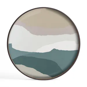 Slate Wabi Sabi Large Round Glass Tray