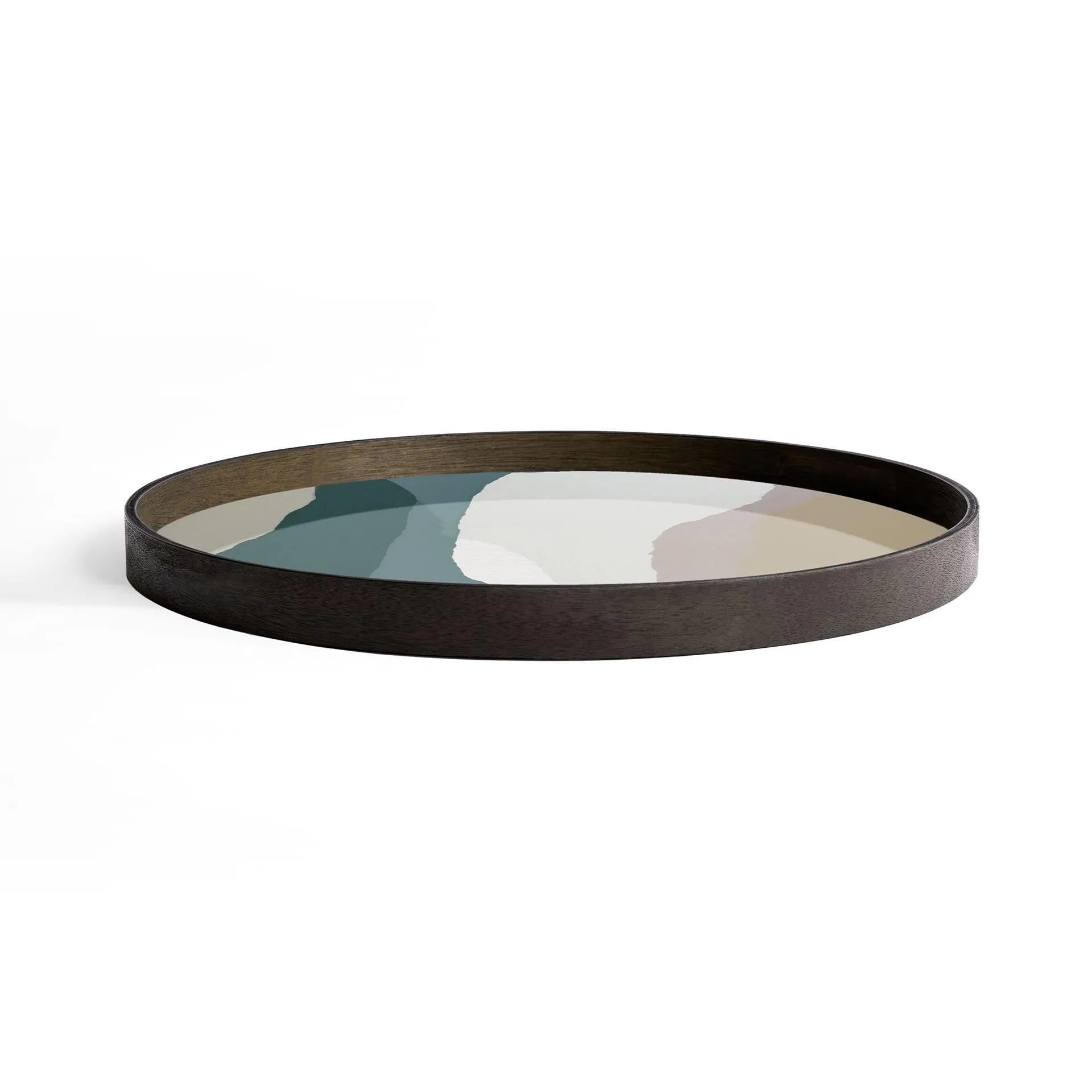 Slate Wabi Sabi Large Round Glass Tray