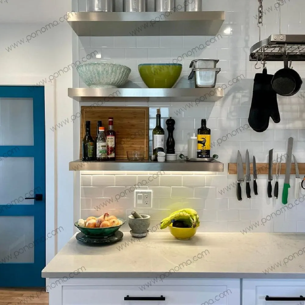 Stainless steel floating shelves available from stock