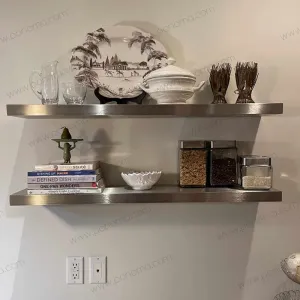 Stainless steel floating shelves available from stock