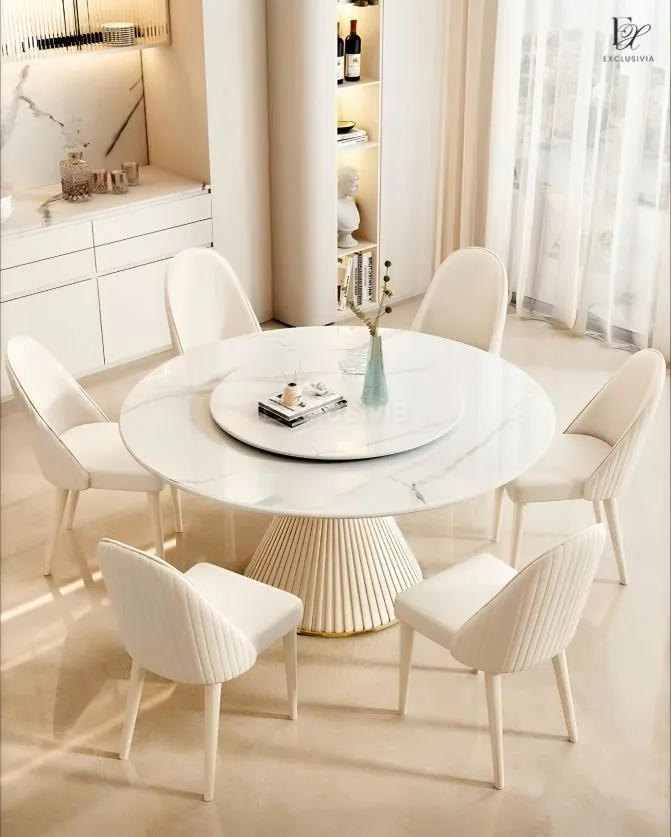 TARA Modern Sintered Stone Round Dining Table