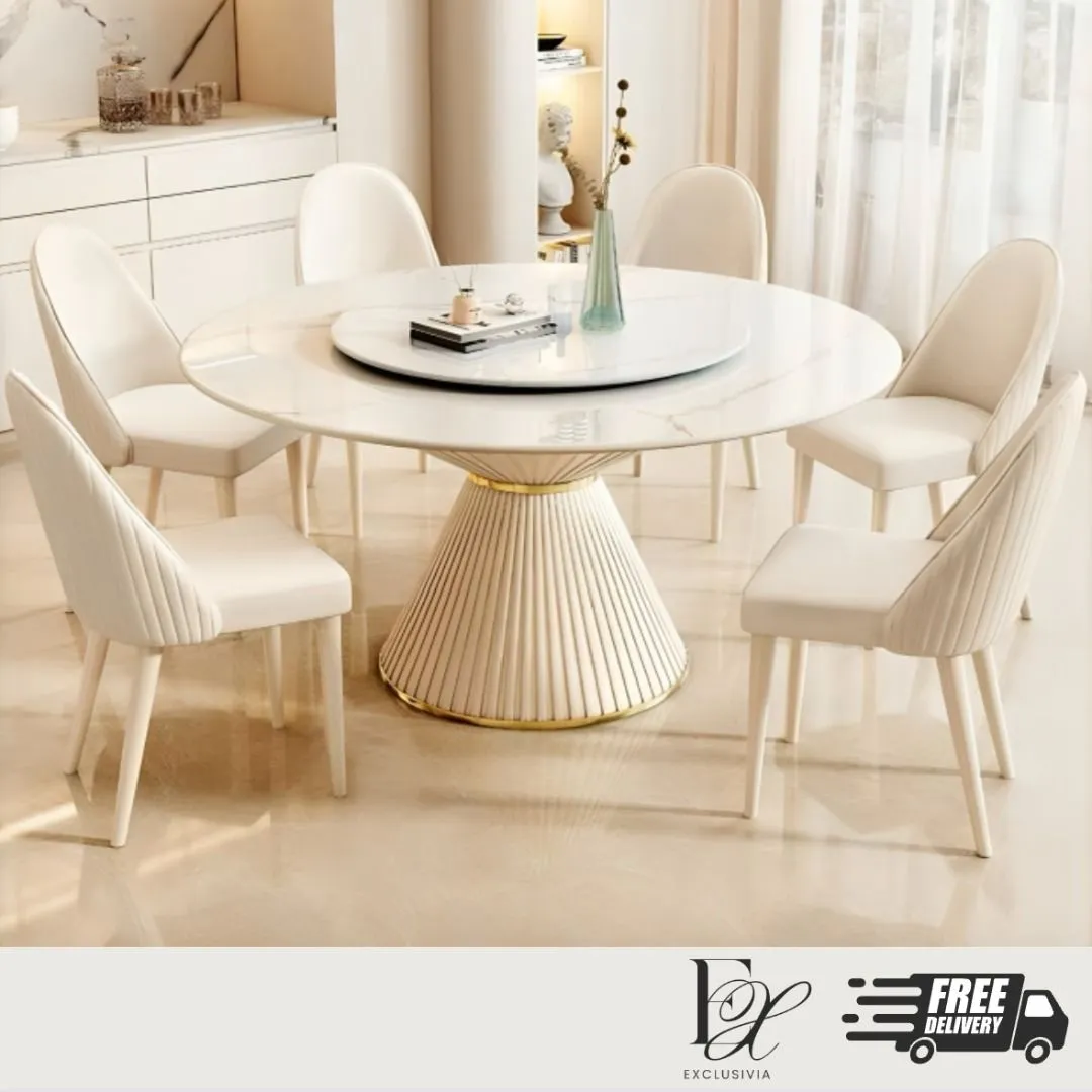 TARA Modern Sintered Stone Round Dining Table