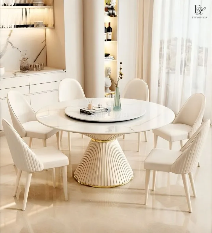 TARA Modern Sintered Stone Round Dining Table