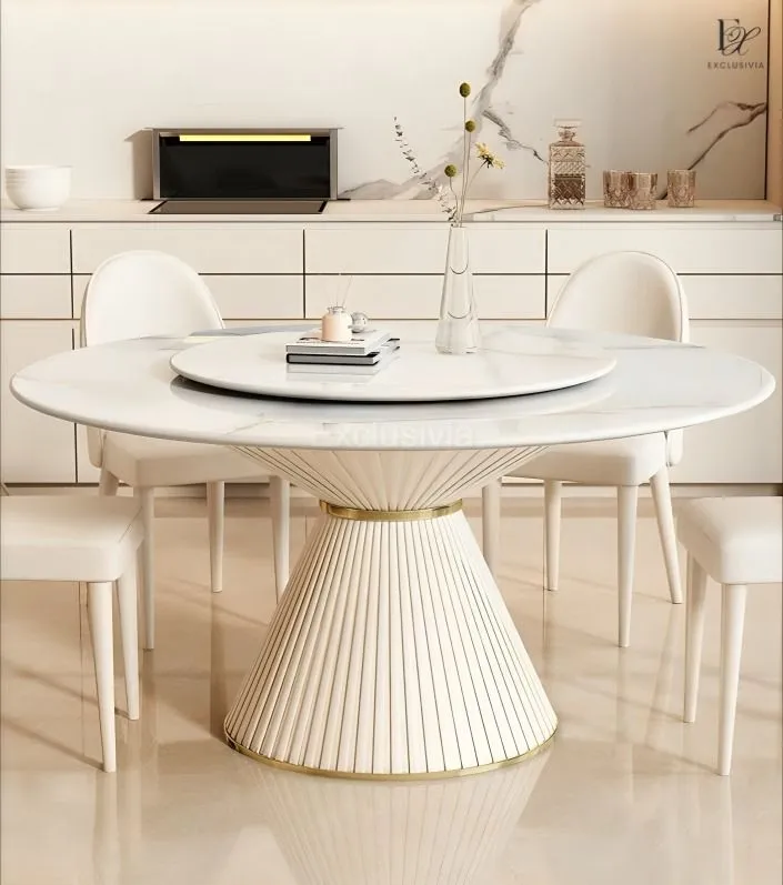 TARA Modern Sintered Stone Round Dining Table