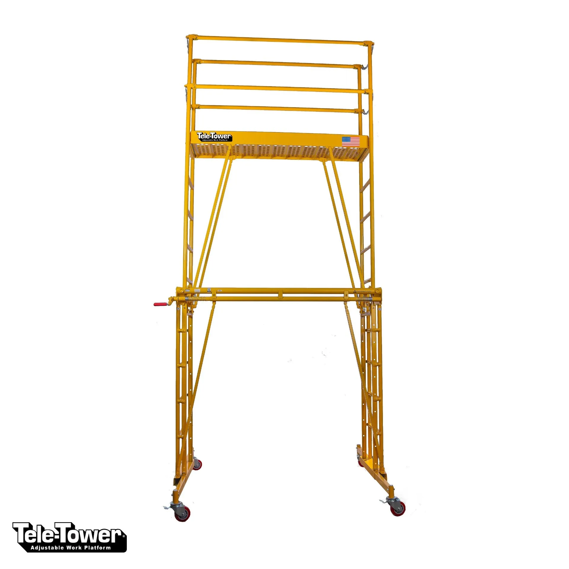 TELE-TOWER® ADJUSTABLE WORK PLATFORM MODEL 1101-96 1000 LBS 11' 8'X19" DECK SIZE