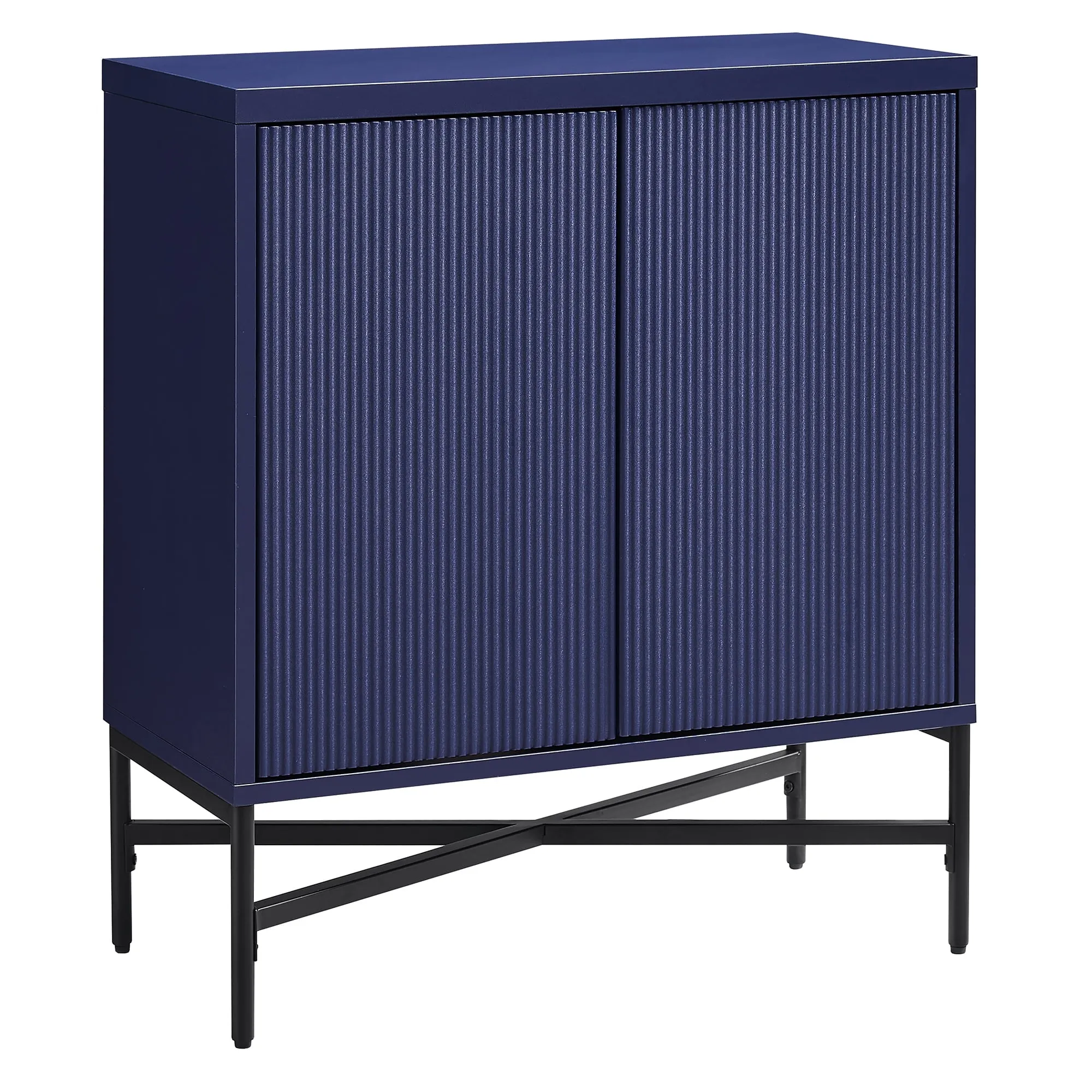 timeless Brighton 28" Wide Rectangular Accent Cabinet, Charcoal Gray