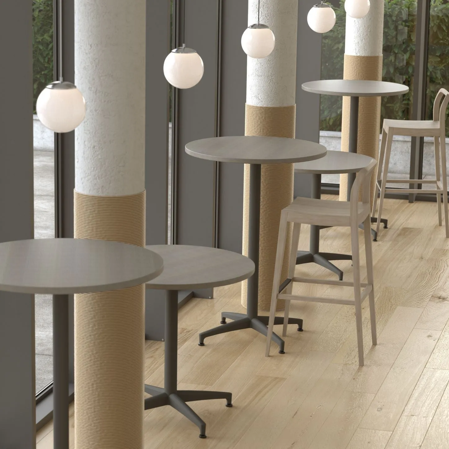 Trellex Round X Base Tables
