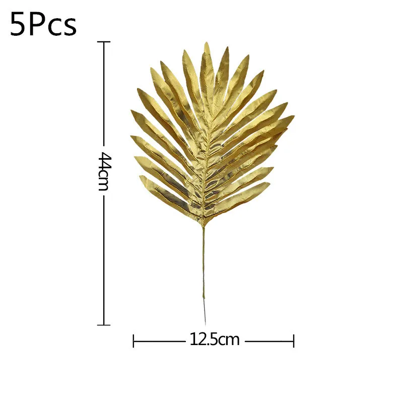 Tropical Palm Leaves Summer Monstera Artificial Silk Turtle Leaves For Home Hawaiian Luau Beach Wedding Party Decor Fake Plants