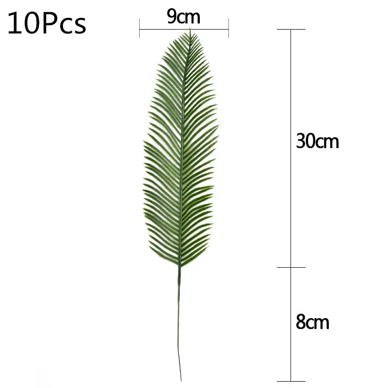 Tropical Palm Leaves Summer Monstera Artificial Silk Turtle Leaves For Home Hawaiian Luau Beach Wedding Party Decor Fake Plants