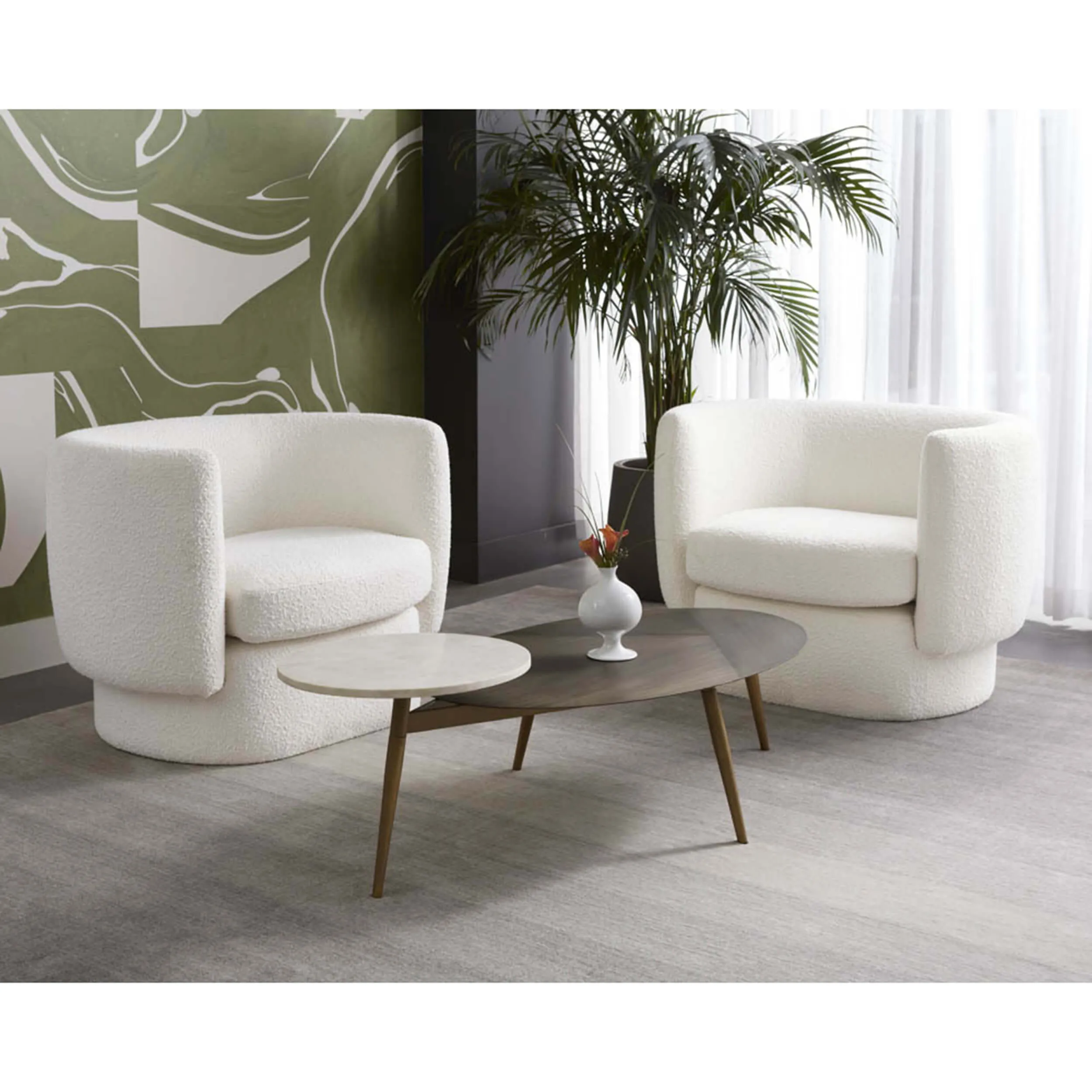 Tuner Oval Coffee Table