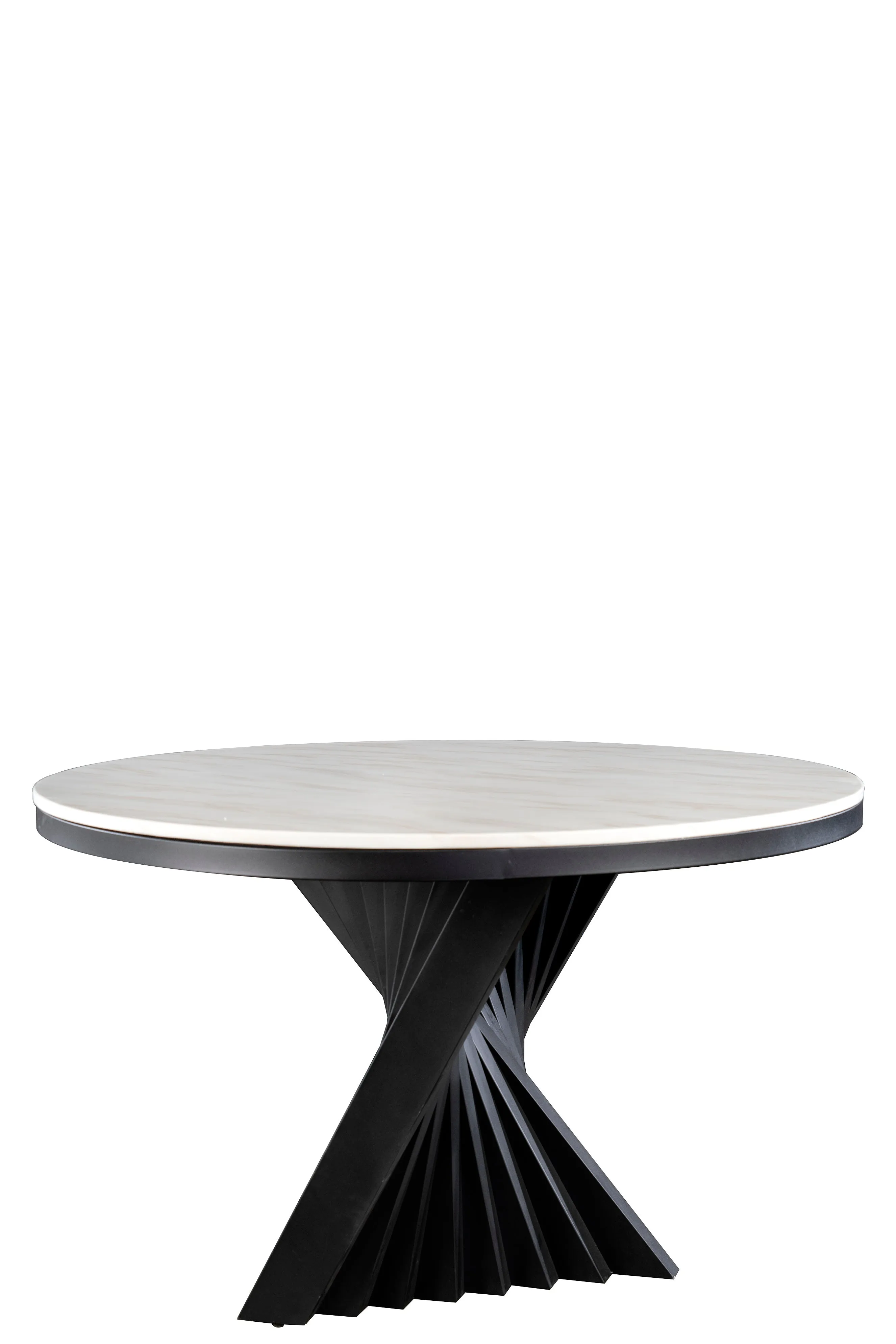 Waterfall Marble Top Dining Table for 6  in Black