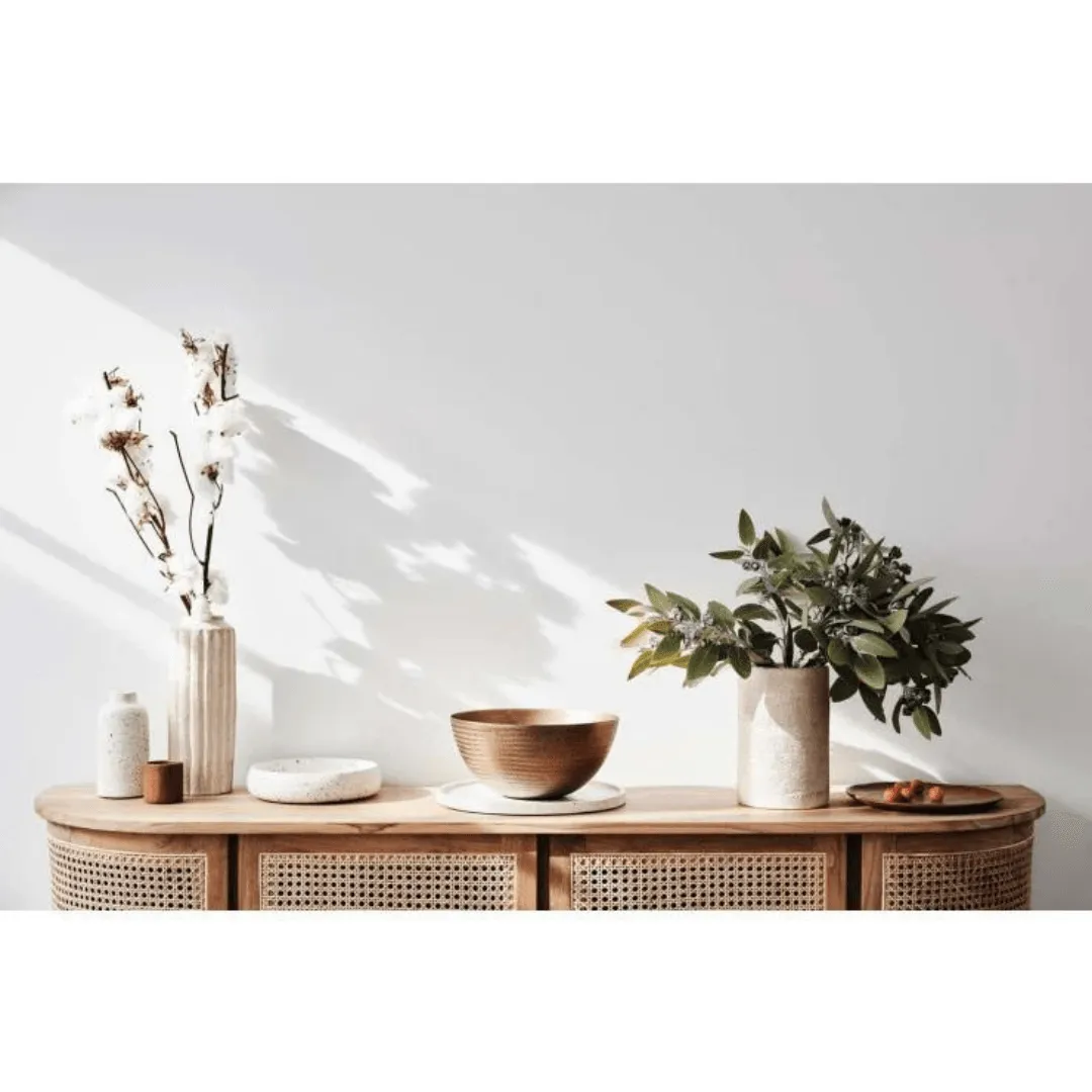 Willow Curve Buffet | Natural Teak