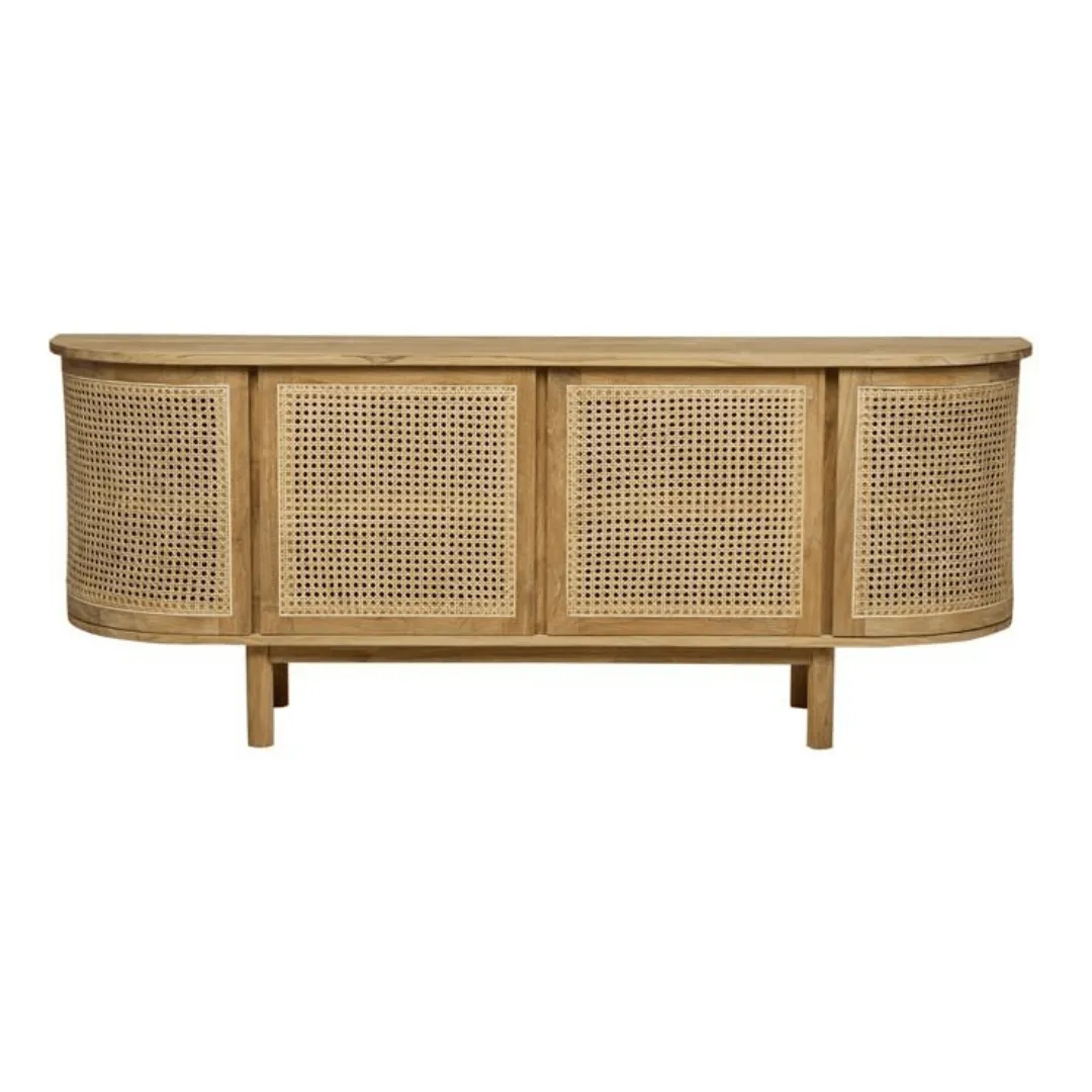 Willow Curve Buffet | Natural Teak